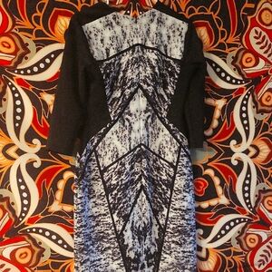 Elegant Black and White Women's Dress